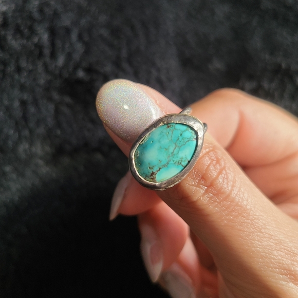 Turquoise silver ring ~handmade~ - Picture 4 of 5